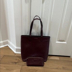 Cole Haan Burgundy Tote with Pouch